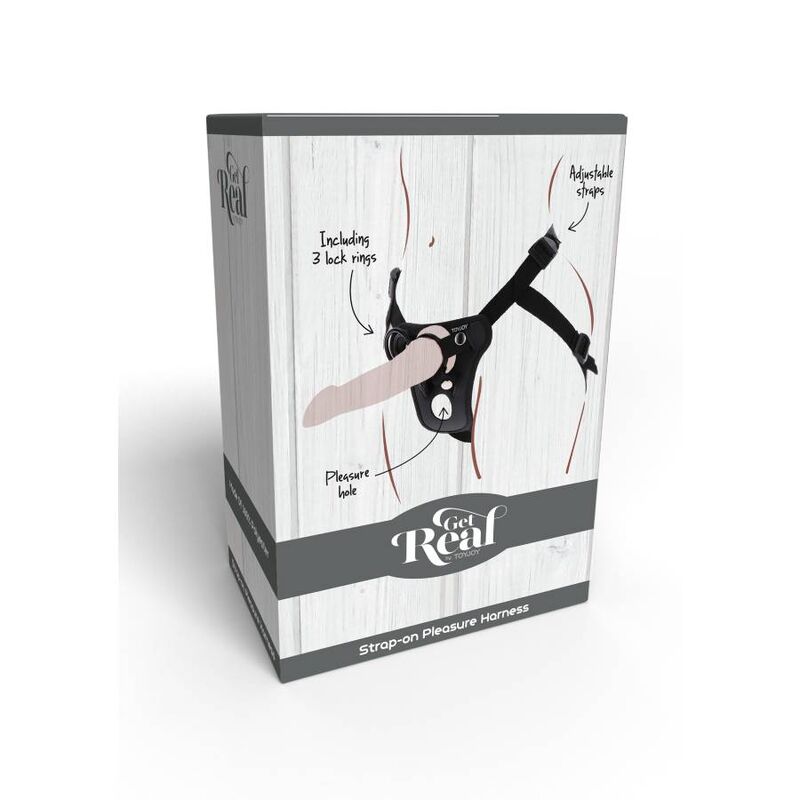 GET REAL - BLACK STRAP-ON PLEASURE HARNESS