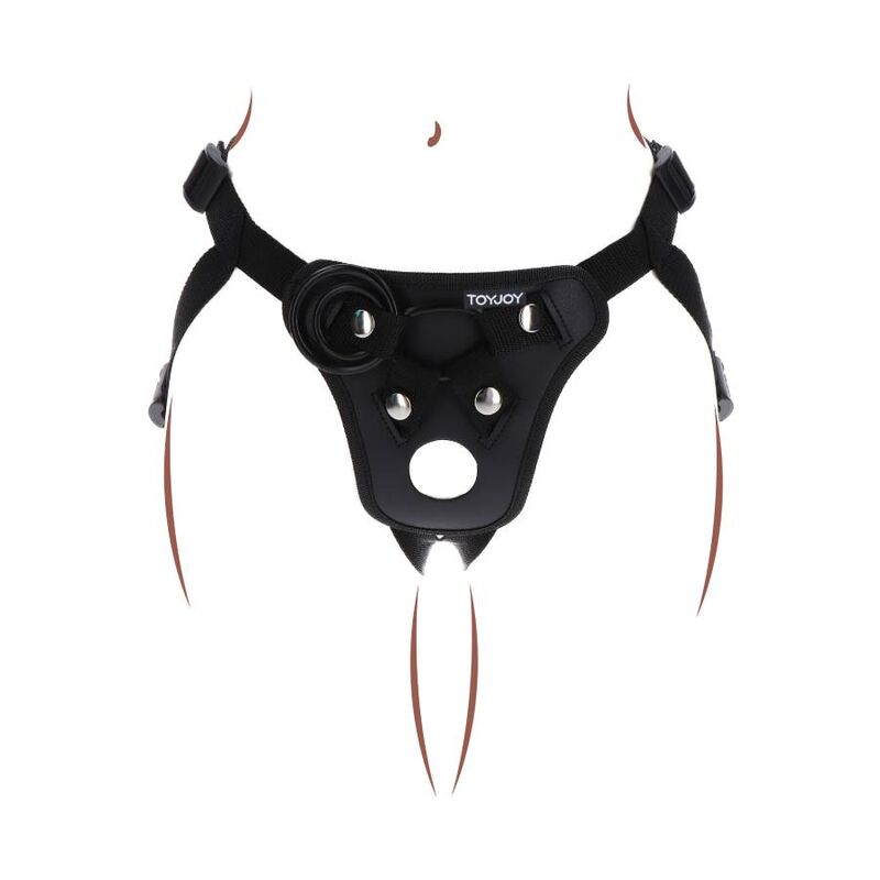 GET REAL - BLACK STRAP-ON PLEASURE HARNESS
