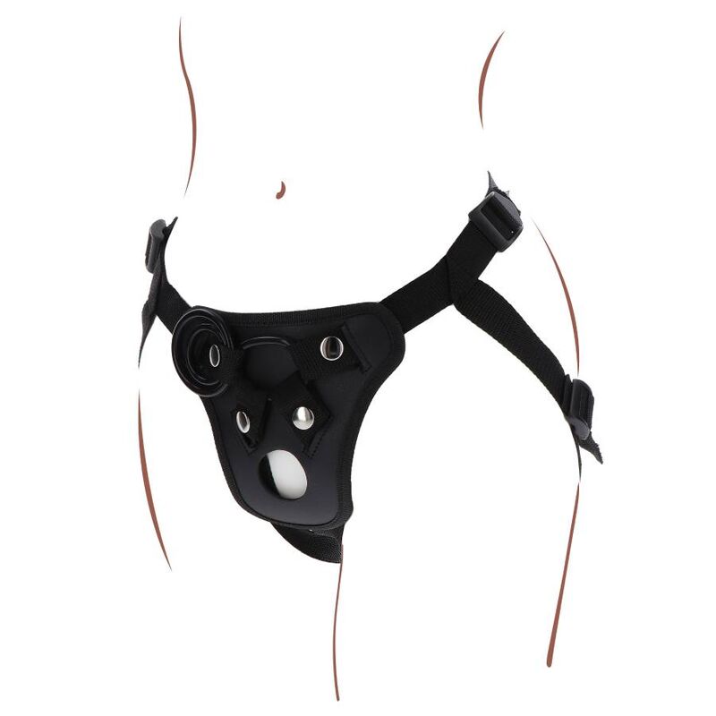 GET REAL - BLACK STRAP-ON PLEASURE HARNESS