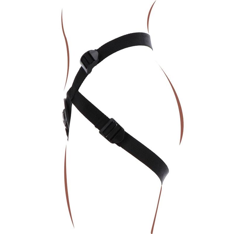 GET REAL - BLACK STRAP-ON PLEASURE HARNESS