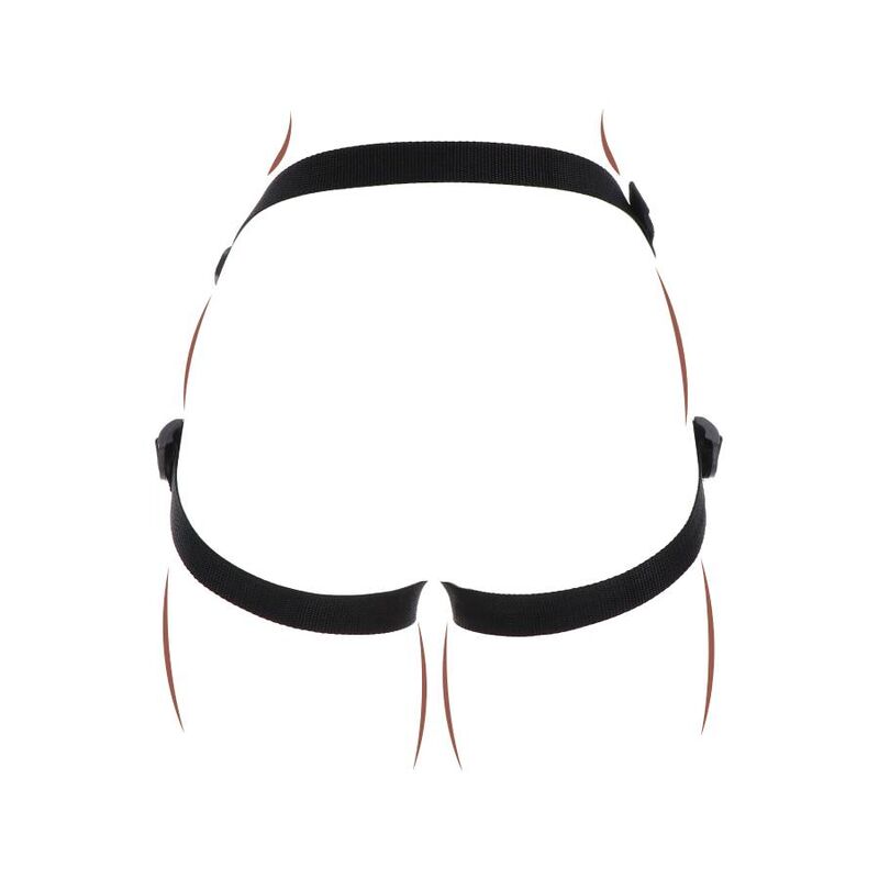 GET REAL - BLACK STRAP-ON PLEASURE HARNESS
