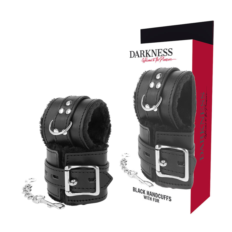 DARKNESS - BDSM HANDCUFFS WITH BLACK LINING