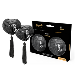 COQUETTE CHIC DESIRE - BLACK SEQUIN TOE COVERS