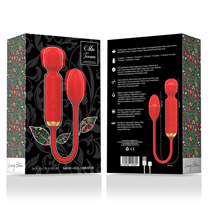 MIA - TUSCANY DOUBLE PLEASURE WAND + VIBRATING EGG