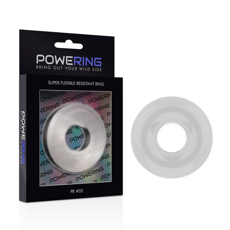 POWERING - SUPER FLEXIBLE AND RESISTANT PENIS RING 4.5CM TRANSPARENT