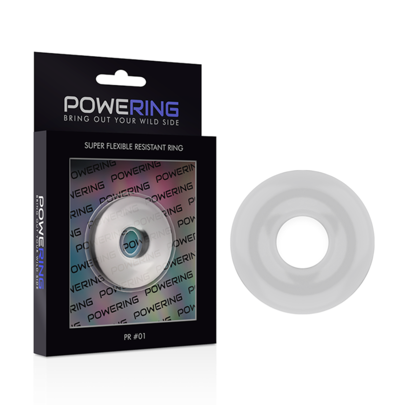 POWERING - SUPER FLEXIBLE AND RESISTANT PENIS RING 3.5CM TRANSPARENT