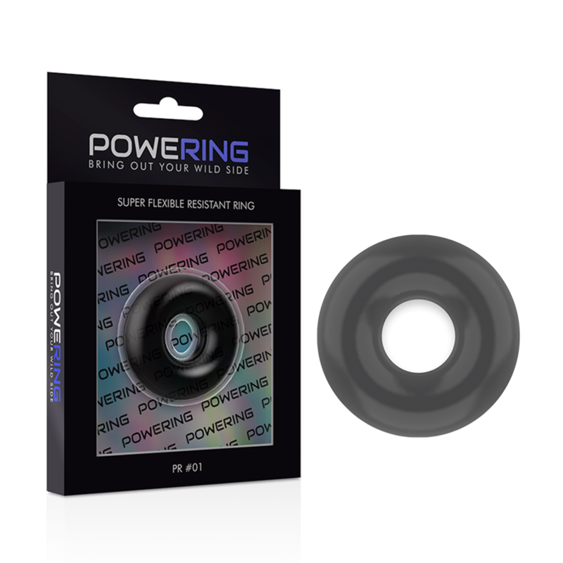 POWERING - SUPER FLEXIBLE AND RESISTANT PENIS RING 3.5 CM BLACK