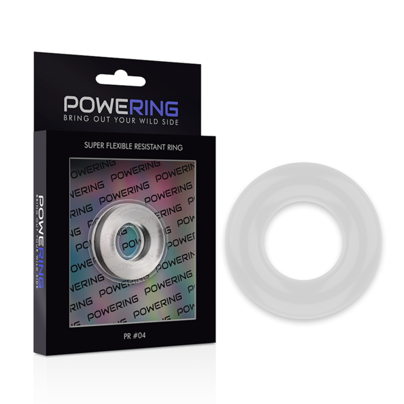 POWERING - SUPER FLEXIBLE AND RESISTANT PENIS RING 3.8CM PR04 TRANSPARENT