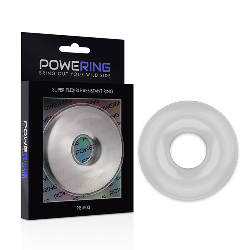 POWERING - SUPER FLEXIBLE AND RESISTANT PENIS RING 5CM PR03 TRANSPARENT