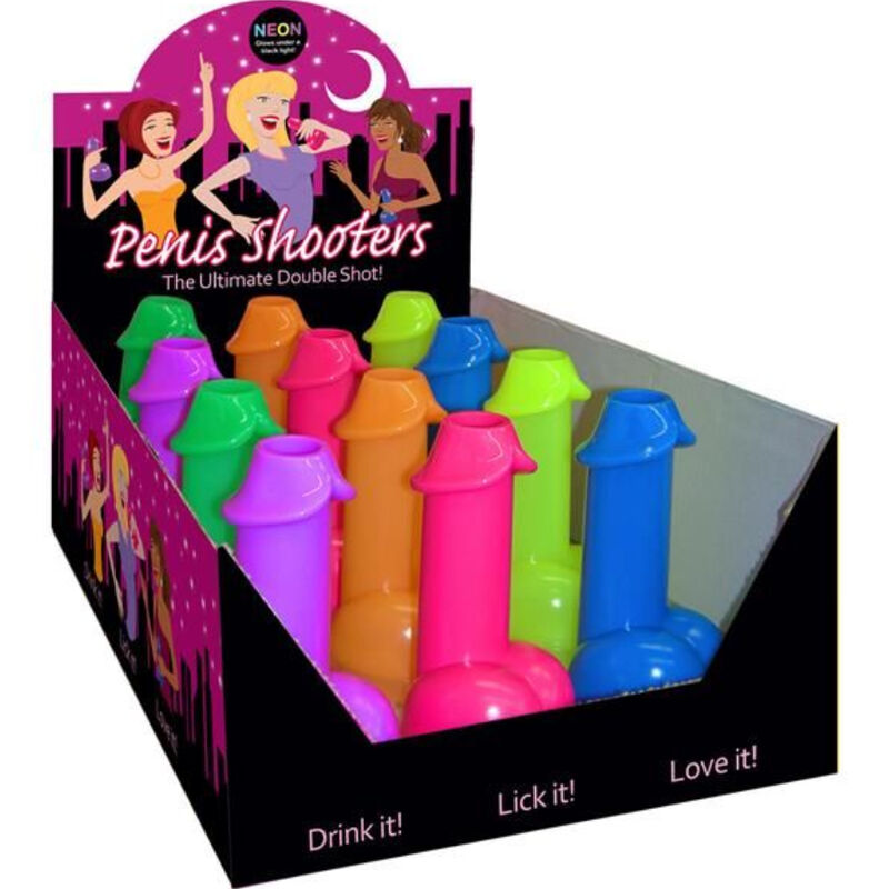 KHEPER GAMES - NEON SHOTS PENIS SHAPE 1 UNIT (RANDOM COLOR)