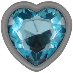 INTENSE - ALUMINUM BUTT PLUG METAL BLUE HEART SIZE M