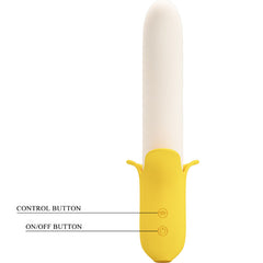 PRETTY LOVE - BANANA GEEK SUPER POWER 7 VIBRATIONS UP AND DOWN BLACK SILICONE