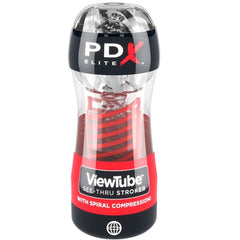 PDX ELITE - STROKER VIEWTUBE 2 TRANSPARENT SPIRAL COMPRESSION