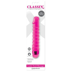 CLASSIX - CANDY TWIRL VIBRANT MASSAGER 16.5 CM PINK