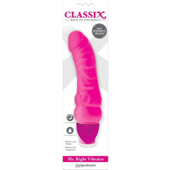 CLASSIX - MR. RIGHT MULTI-SPEED VIBRATING DILDO 15.5 CM PINK