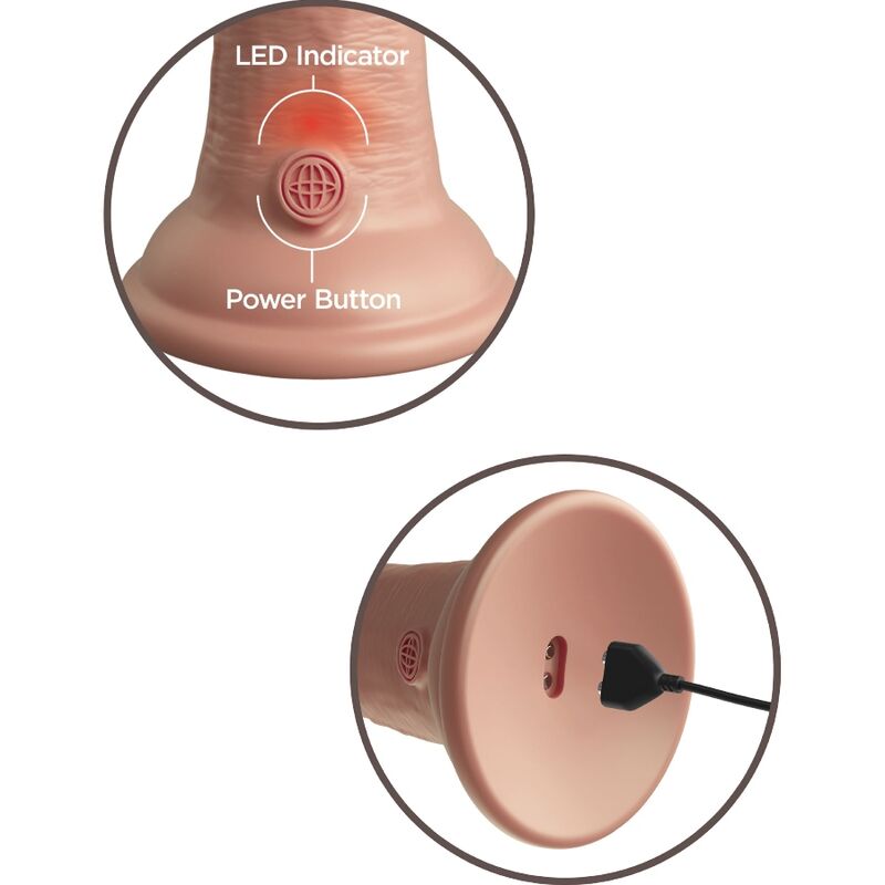 KING COCK - ELITE REALISTIC SILICONE VIBRATOR 20.3 CM