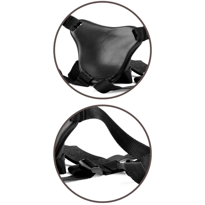 KING COCK - ELITE DELUXE ADJUSTABLE HARNESS KIT WITH TESTICLE RING AND 20.3 CM DILDO