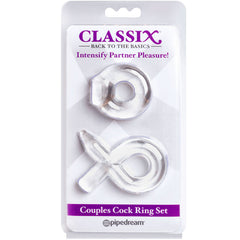 CLASSIX - COUPLES SET 2 CLEAR COCK RINGS