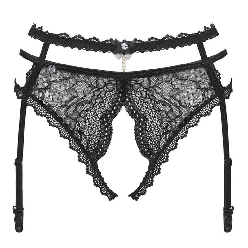 OBSESSIVE - PEARLOVE garter belt BLACK XS/S