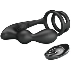 PRETTY LOVE - MARSHALL COCK RING WITH VIBRATING REMOTE CONTROL ANAL PLUG