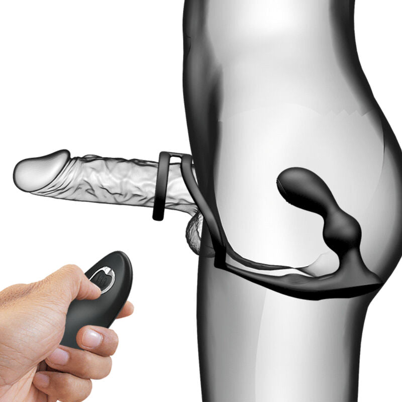 PRETTY LOVE - MARSHALL COCK RING WITH VIBRATING REMOTE CONTROL ANAL PLUG