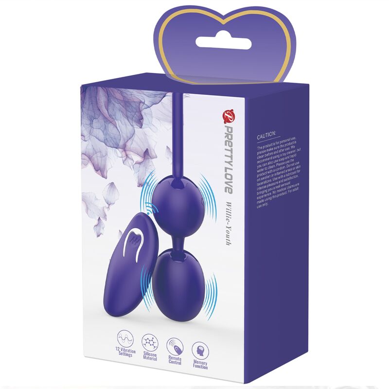PRETTY LOVE - WILLIE YOUTH REMOTE CONTROL BALLS AND VIOLET VIBRATION