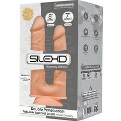 SILEXD - MODELO 1 PÊNIS REALISTA DUPLA PENETRACION PREMIUM SILEXPAN SILICONE 17.5 / 19.5 CM