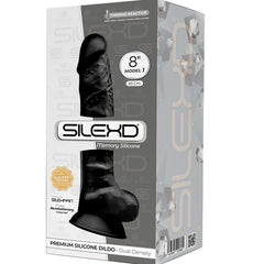 SILEXD - MODEL 1 PREMIUM REALISTIC SILEXPAN SILICONE PENIS BLACK 20 CM
