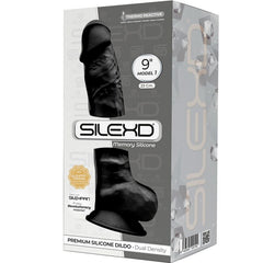 SILEXD - MODEL 1 PREMIUM REALISTIC PENIS SILEXPAN SILICONE BLACK 23 CM