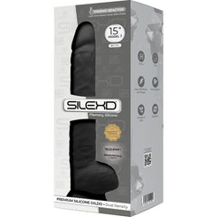 SILEXD - MODEL 1 PREMIUM REALISTIC PENIS SILEXPAN SILICONE BLACK 38 CM