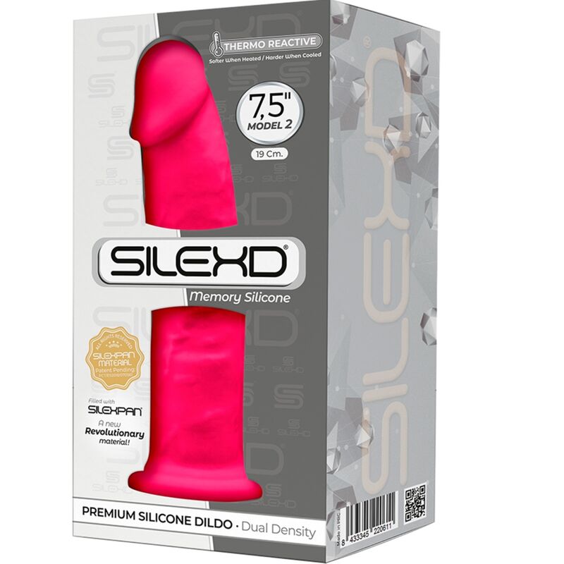SILEXD - MODEL 2 PREMIUM REALISTIC PENIS SILEXPAN SILICONE FUCHSIA 19 CM