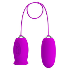 PRETTY LOVE - DAISY DUAL EGG PURPLE RECHARGEABLE VIBRATOR