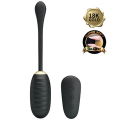 PRETTY LOVE - DOREEN LUXURY RECHARGEABLE EGG VIBRATOR BLACK REMOTE CONTROL