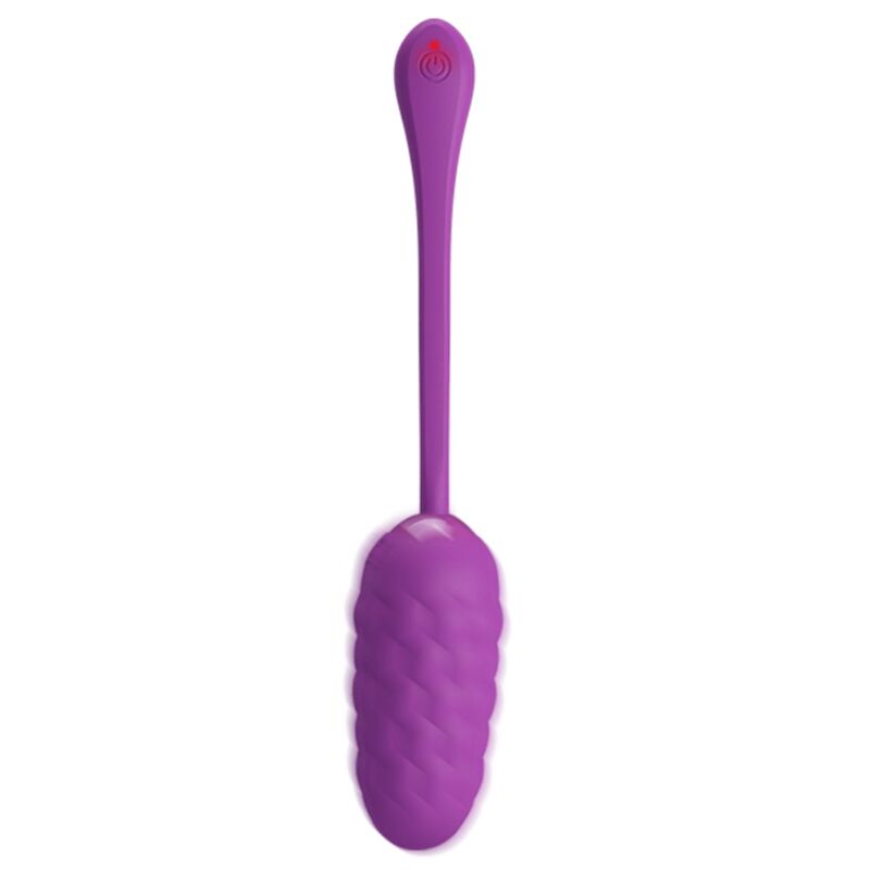 PRETTY LOVE - RECHARGEABLE VIBRATING EGG WITH MARINE TEXTURE PURPLE