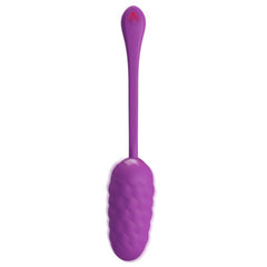 PRETTY LOVE - RECHARGEABLE VIBRATING EGG WITH MARINE TEXTURE PURPLE