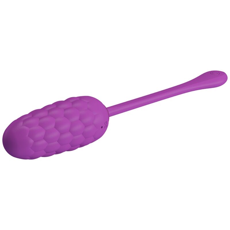 PRETTY LOVE - RECHARGEABLE VIBRATING EGG WITH MARINE TEXTURE PURPLE