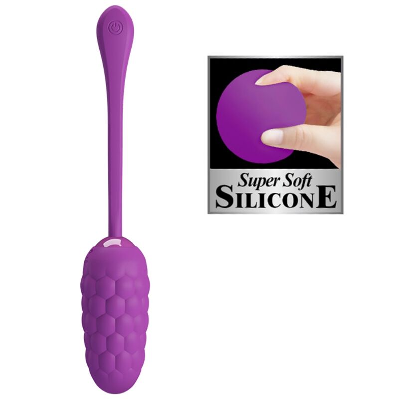 PRETTY LOVE - RECHARGEABLE VIBRATING EGG WITH MARINE TEXTURE PURPLE