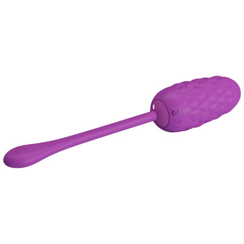 PRETTY LOVE - RECHARGEABLE VIBRATING EGG WITH MARINE TEXTURE PURPLE