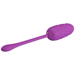 PRETTY LOVE - RECHARGEABLE VIBRATING EGG WITH MARINE TEXTURE PURPLE
