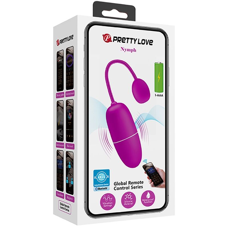 PRETTY LOVE - PURPLE APP CONTROLLED NYMPH VIBRATING EGG