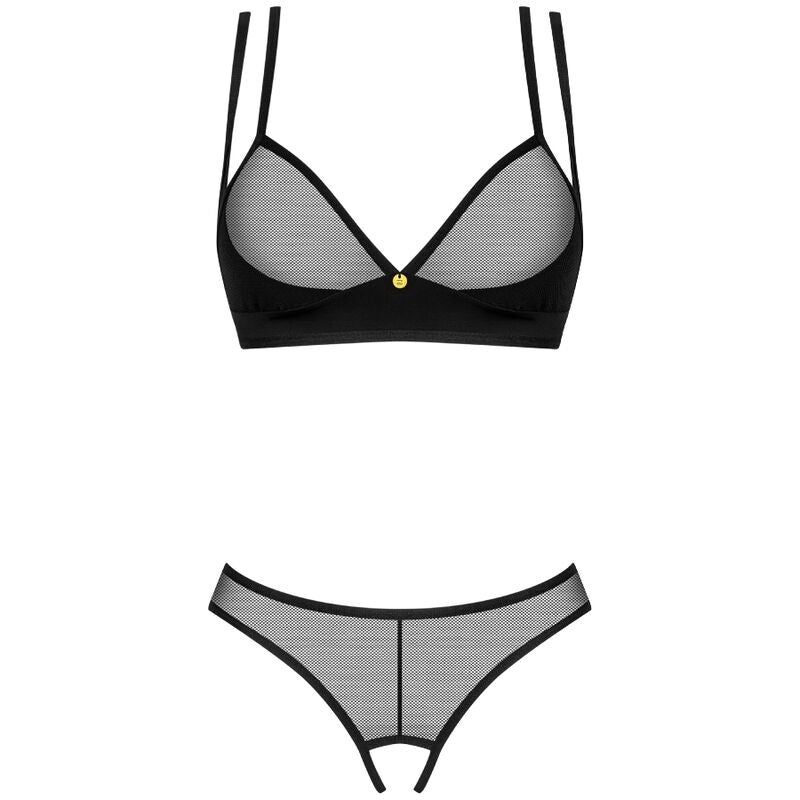 OBSESSIVE - NESARI TWO PIECE CROTCHLESS SET XS/S