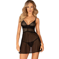 OBSESSIVE - CHEMERIS BADYDOLL &amp; THONG XS/S SET