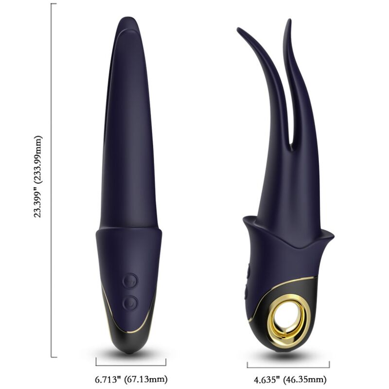 ARMONY - SHADOW DOUBLE HEAD VIBRATOR TEASING BLUE