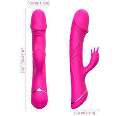 ARMONY - FUCHSIA SILICONE RABBIT VIBRATING DILDO