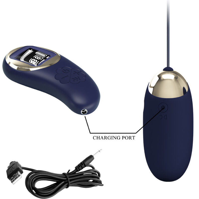 PRETTY LOVE - BLUE REMOTE CONTROL MINE VIBRATING EGG