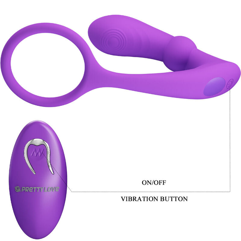 PRETTY LOVE - ANAL RING AND VIBRATOR WARREN VIOLET