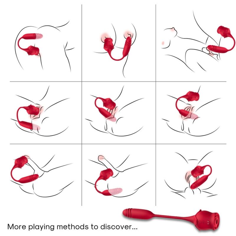 ARMONY - ROSEKNIGTH LICKING VIBRATING CLIP AND RED VIBRATOR