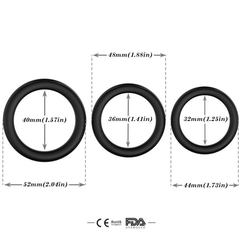 ARMONY - BLACK SILICONE TRIPLE RING