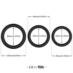 ARMONY - BLACK SILICONE TRIPLE RING
