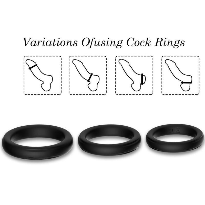 ARMONY - BLACK SILICONE TRIPLE RING